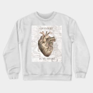 world map heart Crewneck Sweatshirt